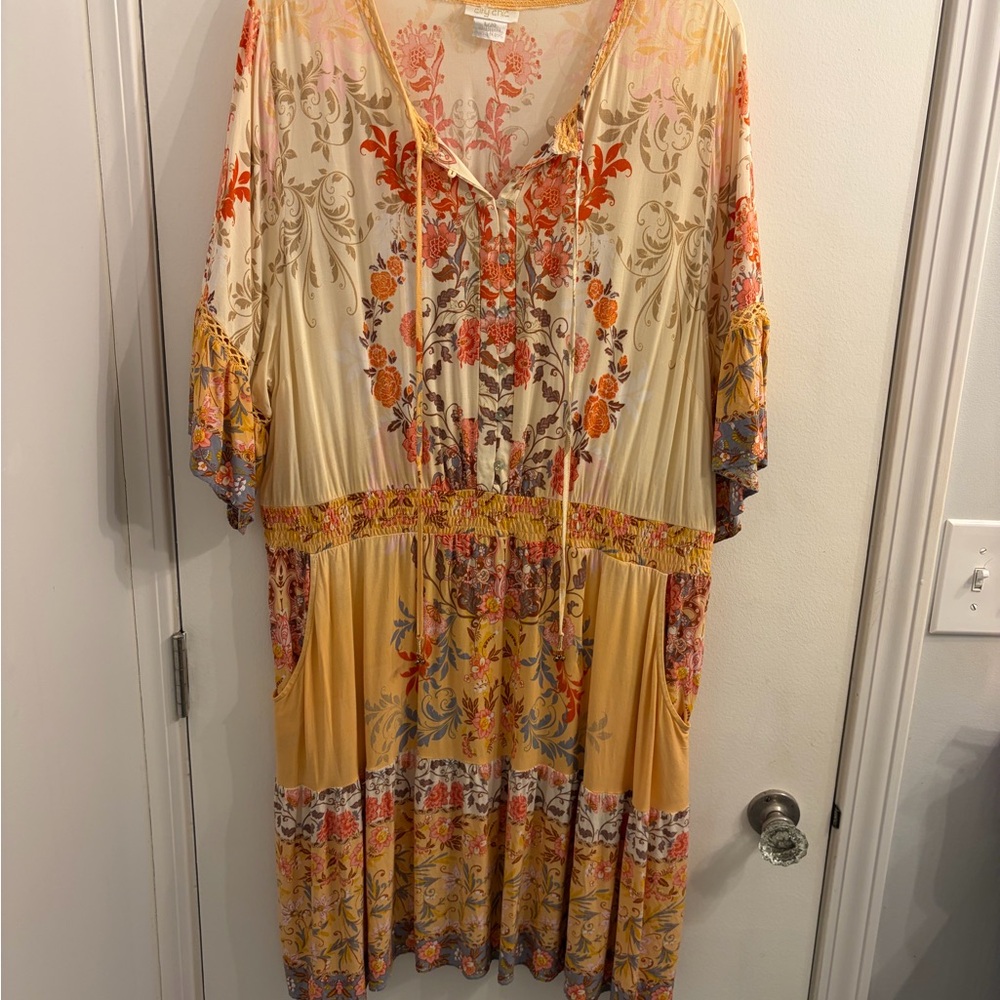 City Chic Multicolor Floral Midi Dress